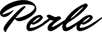 Vorschau des Bootsnamens "Perle" als Schriftzug für "Bootsbeschriftung Klassisch 82"