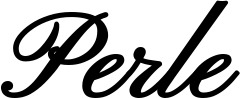 Vorschau des Bootsnamens "Perle" als Schriftzug für "Bootsbeschriftung Klassisch 107"