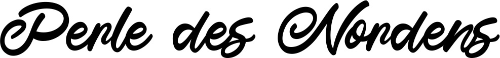 Vorschau des Bootsnamens "Perle des Nordens" als Schriftzug für "Bootsbeschriftung Klassisch 102"