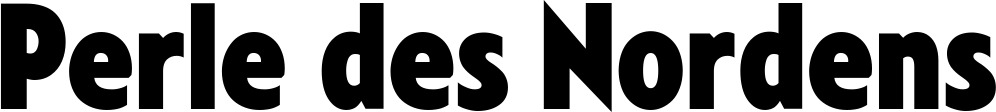 Bootsname 'Perle des Nordens' angezeigt als 'Bootsbeschriftung Fett 24'