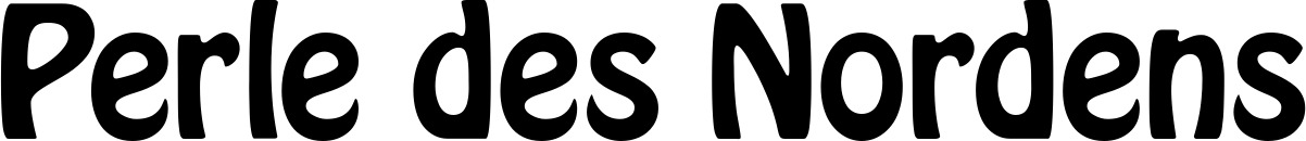 Vorschau des Bootsnamens "Perle des Nordens" als Schriftzug für "Bootsbeschriftung Fett 01"