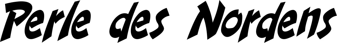 Vorschau des Bootsnamens "Perle des Nordens" als Schriftzug für "Bootsbeschriftung Klassisch 31"