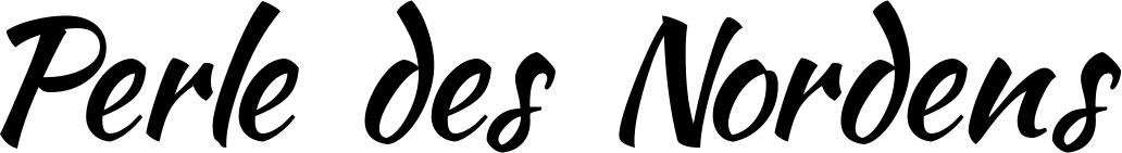 Vorschau des Bootsnamens "Perle des Nordens" als Schriftzug für "Bootsbeschriftung Klassisch 73"