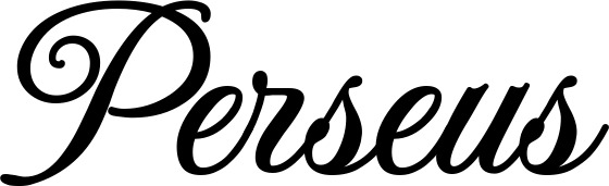 Vorschau des Bootsnamens "Perseus" als Schriftzug für "Bootsbeschriftung Klassisch 70"