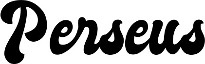 Vorschau des Bootsnamens "Perseus" als Schriftzug für "Bootsbeschriftung Klassisch 41"