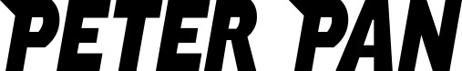 Vorschau des Bootsnamens "Peter Pan" als Schriftzug für "Bootsbeschriftung Neu 15"