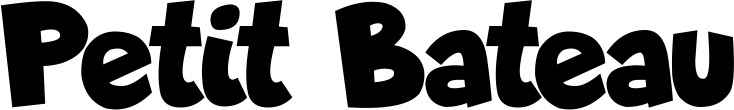 Vorschau des Bootsnamens "Petit Bateau" als Schriftzug für "Bootsbeschriftung Neu 48"