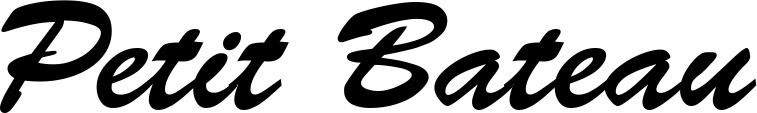 Bootsname 'Petit Bateau' angezeigt als 'Bootsbeschriftung Klassisch 03'