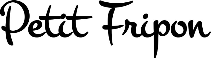 Vorschau des Bootsnamens "Petit Fripon" als Schriftzug für "Bootsbeschriftung Klassisch 81"
