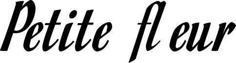 Vorschau des Bootsnamens "Petite fleur" als Schriftzug für "Bootsbeschriftung Klassisch 93"