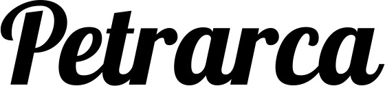 Vorschau des Bootsnamens "Petrarca" als Schriftzug für "Bootsbeschriftung Neu 60"