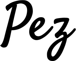 Vorschau des Bootsnamens "Pez" als Schriftzug für "Bootsbeschriftung Klassisch 96"