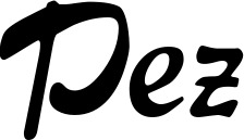 Vorschau des Bootsnamens "Pez" als Schriftzug für "Bootsbeschriftung Klassisch 15"