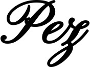 Vorschau des Bootsnamens "Pez" als Schriftzug für "Bootsbeschriftung Klassisch 107"
