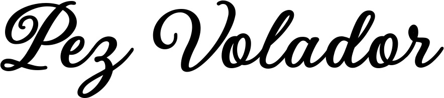 Vorschau des Bootsnamens "Pez Volador" als Schriftzug für "Bootsbeschriftung Klassisch 69"