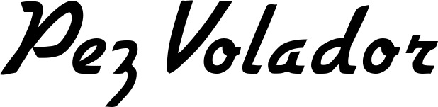 Vorschau des Bootsnamens "Pez Volador" als Schriftzug für "Bootsbeschriftung Klassisch 66"