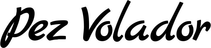 Vorschau des Bootsnamens "Pez Volador" als Schriftzug für "Bootsbeschriftung Klassisch 45"