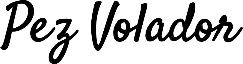 Vorschau des Bootsnamens "Pez Volador" als Schriftzug für "Bootsbeschriftung Klassisch 96"