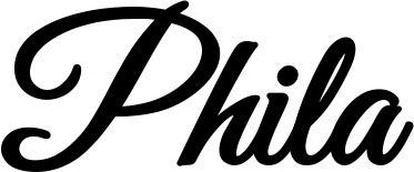 Vorschau des Bootsnamens "Phila" als Schriftzug für "Bootsbeschriftung Klassisch 68"