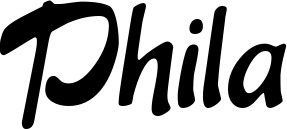 Vorschau des Bootsnamens "Phila" als Schriftzug für "Bootsbeschriftung Klassisch 15"