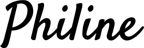 Vorschau des Bootsnamens "Philine" als Schriftzug für "Bootsbeschriftung Klassisch 96"