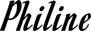Vorschau des Bootsnamens "Philine" als Schriftzug für "Bootsbeschriftung Klassisch 93"