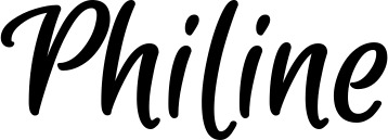 Vorschau des Bootsnamens "Philine" als Schriftzug für "Bootsbeschriftung Klassisch 105"