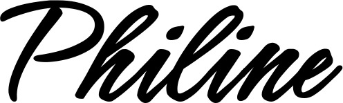 Vorschau des Bootsnamens "Philine" als Schriftzug für "Bootsbeschriftung Klassisch 71"