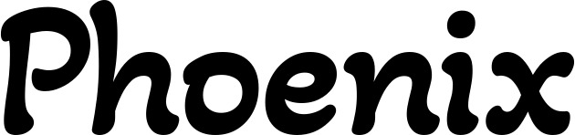 Vorschau des Bootsnamens "Phoenix" als Schriftzug für "Bootsbeschriftung Klassisch 103"