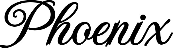 Vorschau des Bootsnamens "Phoenix" als Schriftzug für "Bootsbeschriftung Klassisch 70"