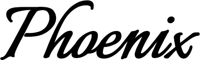 Vorschau des Bootsnamens "Phoenix" als Schriftzug für "Bootsbeschriftung Klassisch 58"
