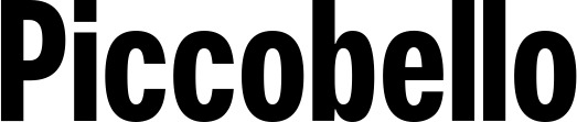 Vorschau des Bootsnamens "Piccobello" als Schriftzug für "Bootsbeschriftung Fett 25"