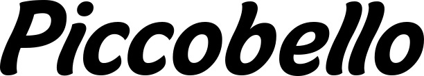 Vorschau des Bootsnamens "Piccobello" als Schriftzug für "Bootsbeschriftung Klassisch 14"