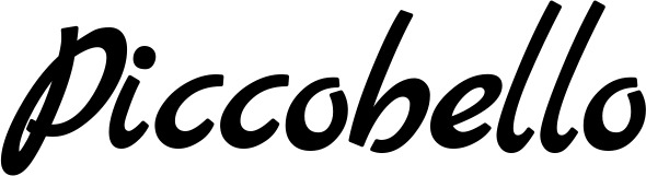 Vorschau des Bootsnamens "Piccobello" als Schriftzug für "Bootsbeschriftung Klassisch 45"