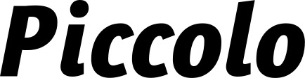 Vorschau des Bootsnamens "Piccolo" als Schriftzug für "Bootsbeschriftung Kursiv 01"
