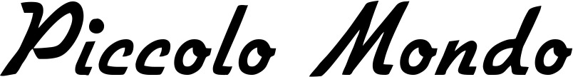 Vorschau des Bootsnamens "Piccolo Mondo" als Schriftzug für "Bootsbeschriftung Klassisch 66"