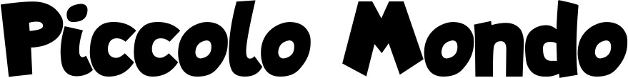 Vorschau des Bootsnamens "Piccolo Mondo" als Schriftzug für "Bootsbeschriftung Neu 48"