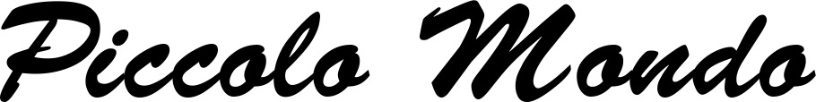 Vorschau des Bootsnamens "Piccolo Mondo" als Schriftzug für "Bootsbeschriftung Klassisch 03"