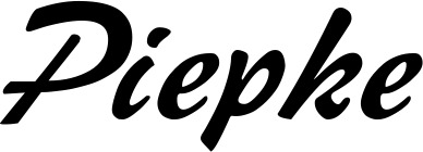 Vorschau des Bootsnamens "Piepke" als Schriftzug für "Bootsbeschriftung Klassisch 12"