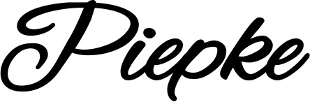 Vorschau des Bootsnamens "Piepke" als Schriftzug für "Bootsbeschriftung Klassisch 35"