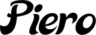 Vorschau des Bootsnamens "Piero" als Schriftzug für "Bootsbeschriftung Klassisch 33"