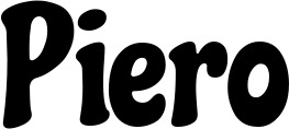 Vorschau des Bootsnamens "Piero" als Schriftzug für "Bootsbeschriftung Neu 41"