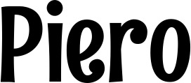 Vorschau des Bootsnamens "Piero" als Schriftzug für "Bootsbeschriftung Neu 68"