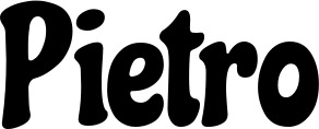 Vorschau des Bootsnamens "Pietro" als Schriftzug für "Bootsbeschriftung Klassisch 53"