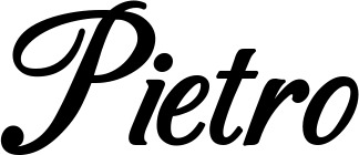 Vorschau des Bootsnamens "Pietro" als Schriftzug für "Bootsbeschriftung Klassisch 50"