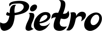 Vorschau des Bootsnamens "Pietro" als Schriftzug für "Bootsbeschriftung Klassisch 33"