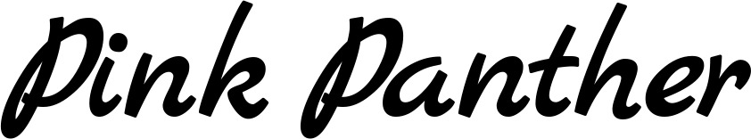 Vorschau des Bootsnamens "Pink Panther" als Schriftzug für "Style Klassisch 77"