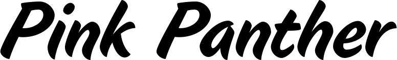 Vorschau des Bootsnamens "Pink Panther" als Schriftzug für "Bootsbeschriftung Klassisch 19"