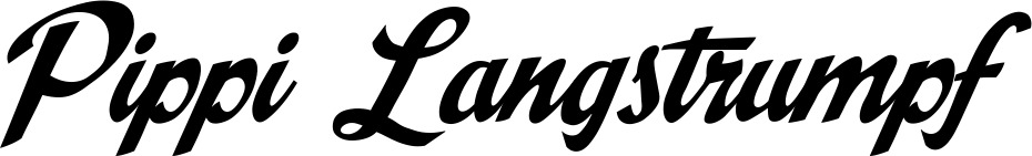 Vorschau des Bootsnamens "Pippi Langstrumpf" als Schriftzug für "Bootsbeschriftung Klassisch 29"