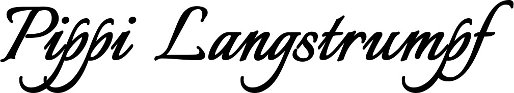 Vorschau des Bootsnamens "Pippi Langstrumpf" als Schriftzug für "Bootsbeschriftung Klassisch 58"